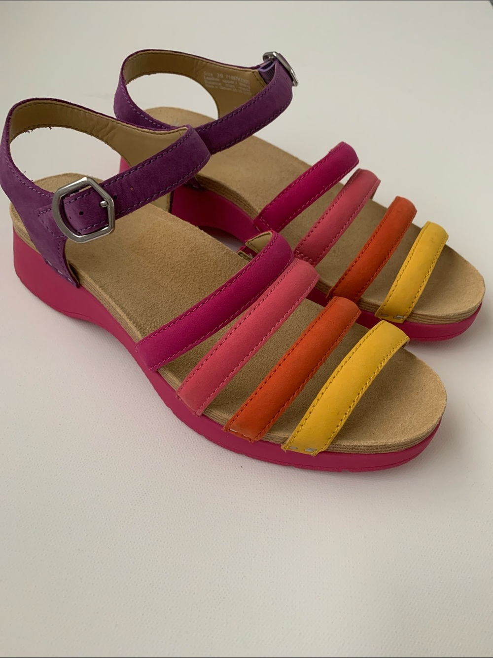 NWT Dansko Women's Colorblock Strappy Nubuck Upper Sandal Size 39